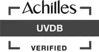 Achilles UVDB Verified logo with bold text inside a box and brackets at the corners.