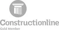 Constructionline Gold Member logo with a column icon above the text.
